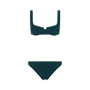 Oseree Women Petrol Blue Nylon Blend Bikini